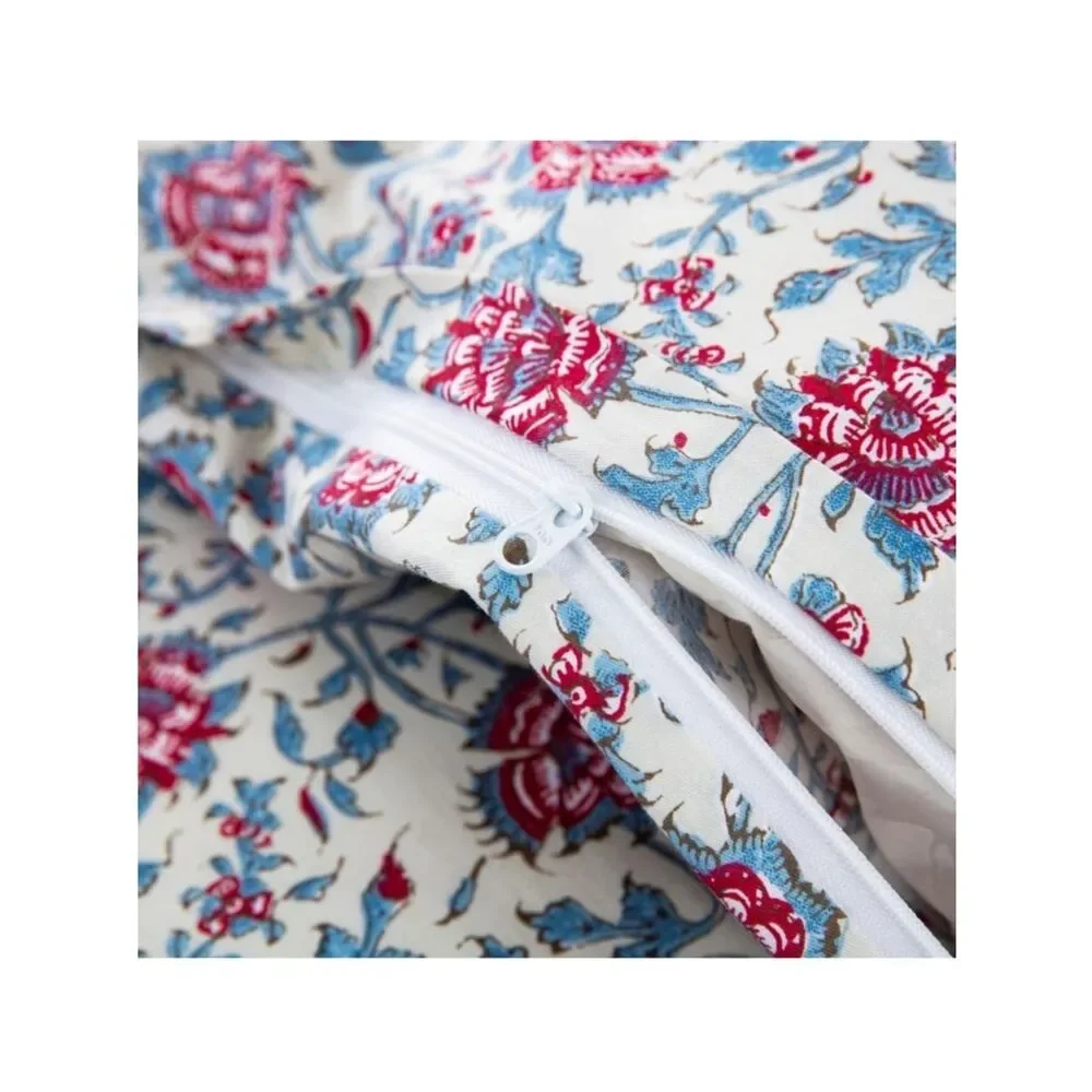 New Twin Floral Print‎ Duvet Quilt Set in Cream and Pink 💯 Cotton